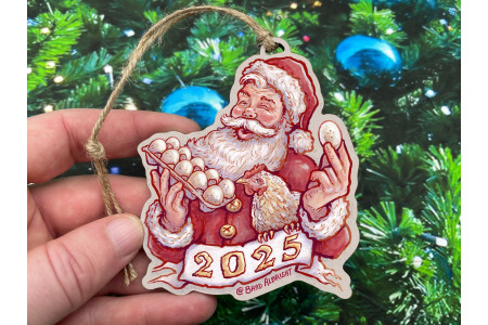 Egg Shortage Santa Claus - Christmas 2025 Ornament Egg Shortage Santa Claus - Christmas 2025 Ornament