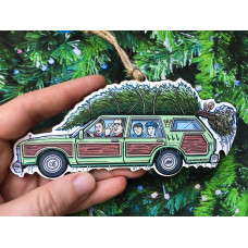 Griswold Family Vacation Car - Christmas Ornament - Hand-Drawn Wood Ornament Griswold Family Vacation Car - Christmas Ornament - Hand-Drawn Wood Ornament