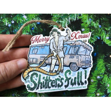 Shitter's Full Cousin Eddie - Christmas Vacation Ornament - Hand Drawn Wood Ornament Shitter's Full Cousin Eddie - Christmas Vacation Ornament - Hand Drawn Wood Ornament