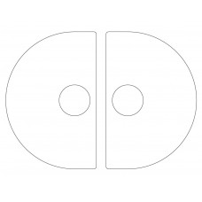 Clear Cabinet Flipper Button Protector - Pair