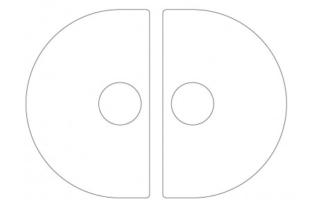 Clear Cabinet Flipper Button Protector - Pair