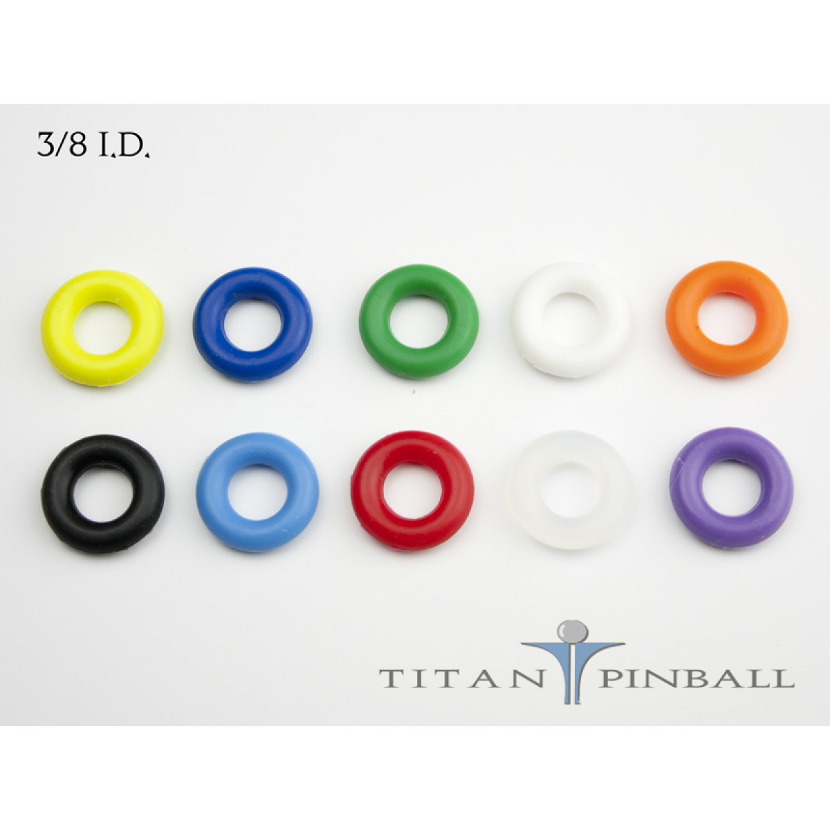 Titan Competition Silicone BLACK Universal Pinball Machine Rubber Ring Kit 