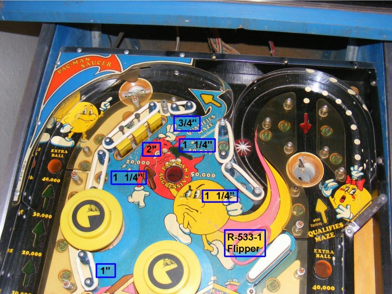 & Mrs Pac-Man Pinball Rubber Ring Kit 1982 Bally Mr 